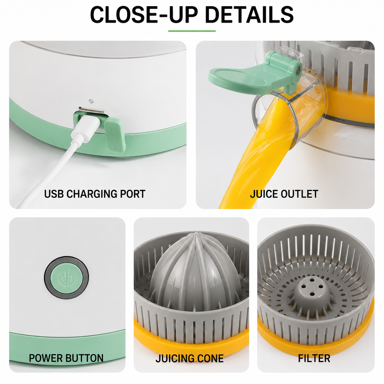Electric USB Rechargeable Citrus Juicer